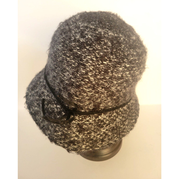 San Diego Hat Co Four Buttons Multicolor Angora Wool Bucket Cloche Hat One Size - Picture 3 of 7